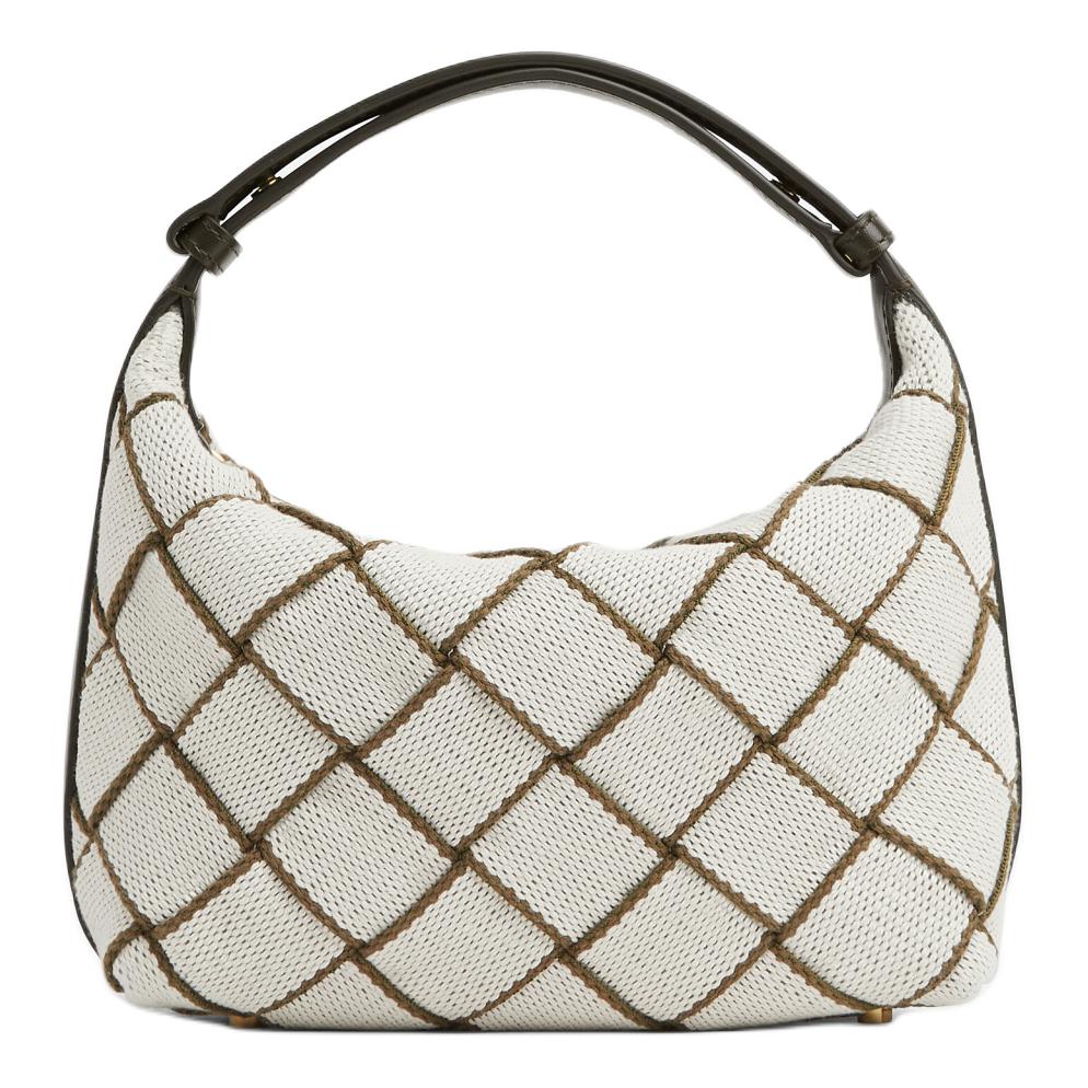 

Bottega Veneta Полиэстеровая мини-сумка через плечо для женщин Natural & Khaki