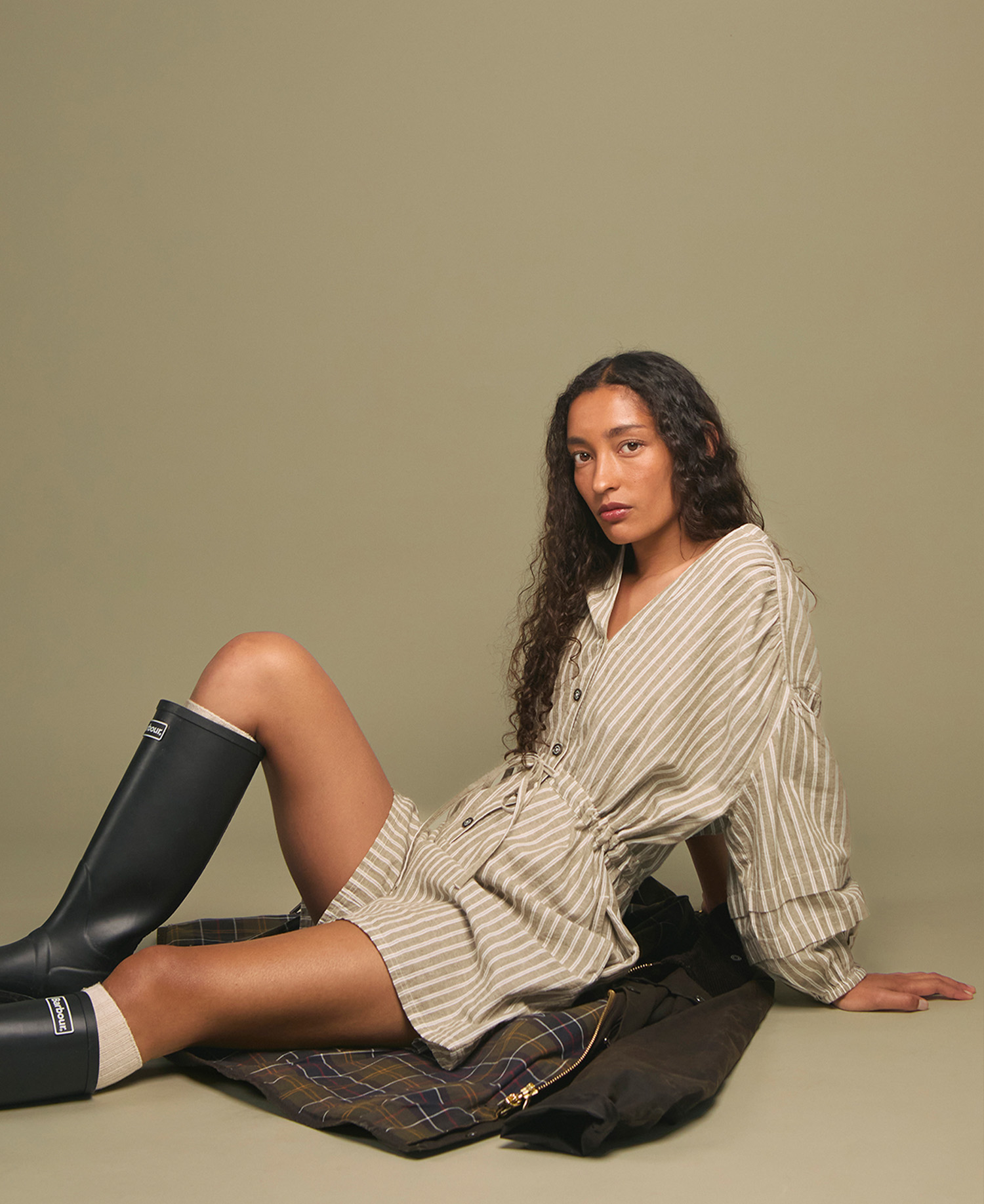 

Платье Barbour Bobby Striped Playsuit, Dusky Green Stripe