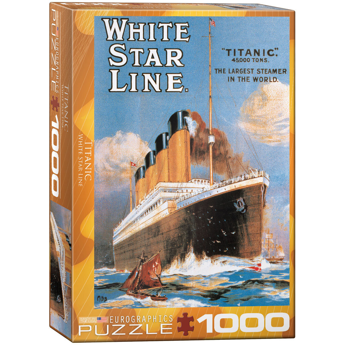 

Еврографика, пазл, White Star Line Titanic, 1000 шт. EuroGraphics