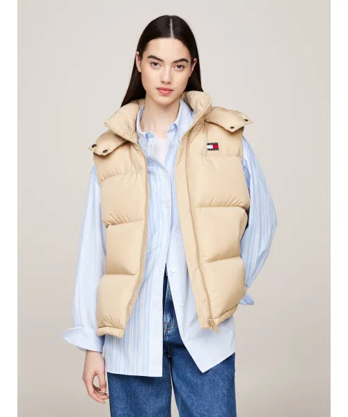 

Пуховик без рукавов Regular fit Tommy Jeans, бежевый