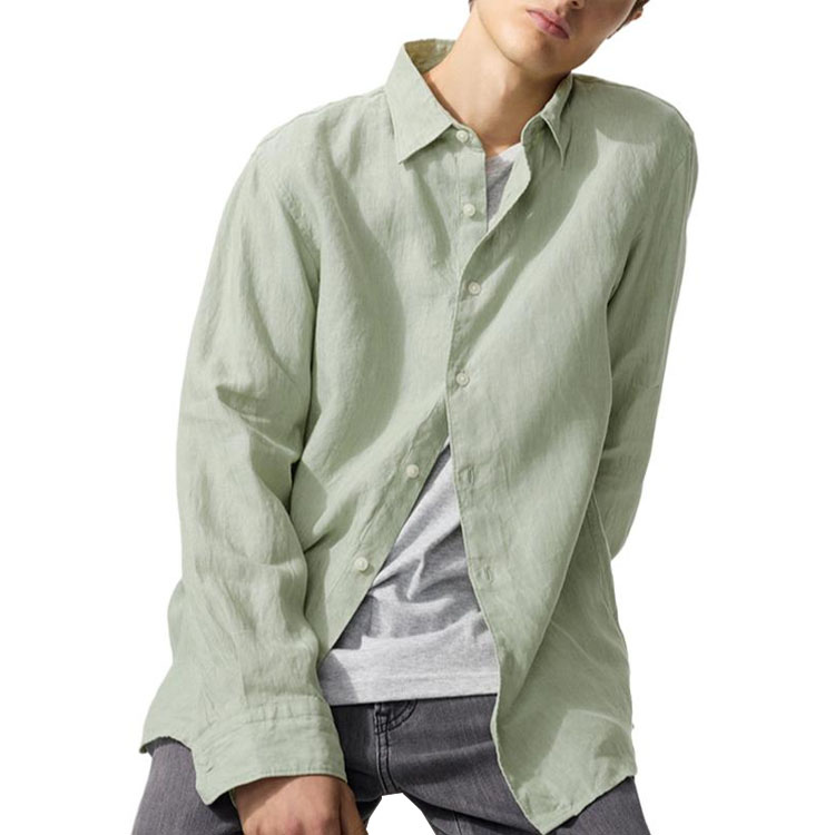 

UNIQLO SS26 Рубашка мужская Verdant Green Moderate