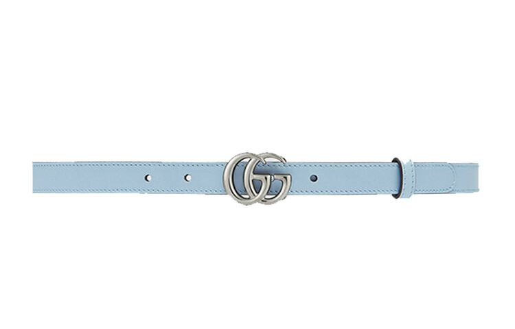 

Ремень кожаный Gucci женский, светло-синий