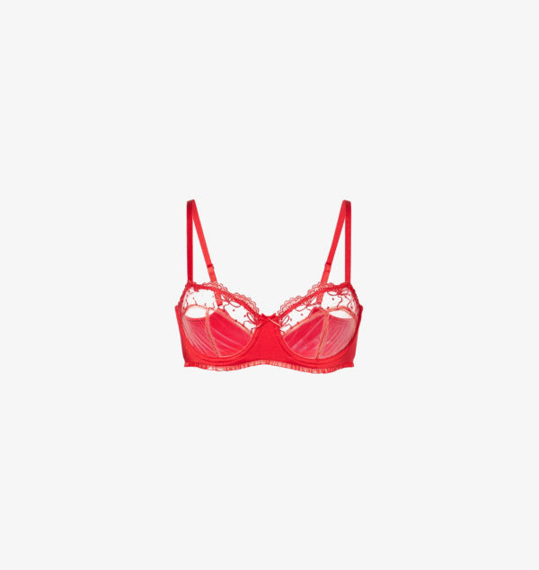 

Бюстгальтер балконет Loveline на косточках из сатина Savage X Fenty, красный