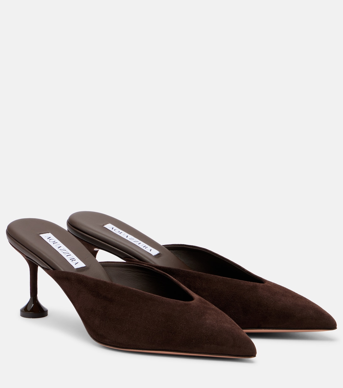 Бису 65 замшевые мюли Aquazzura, Espresso