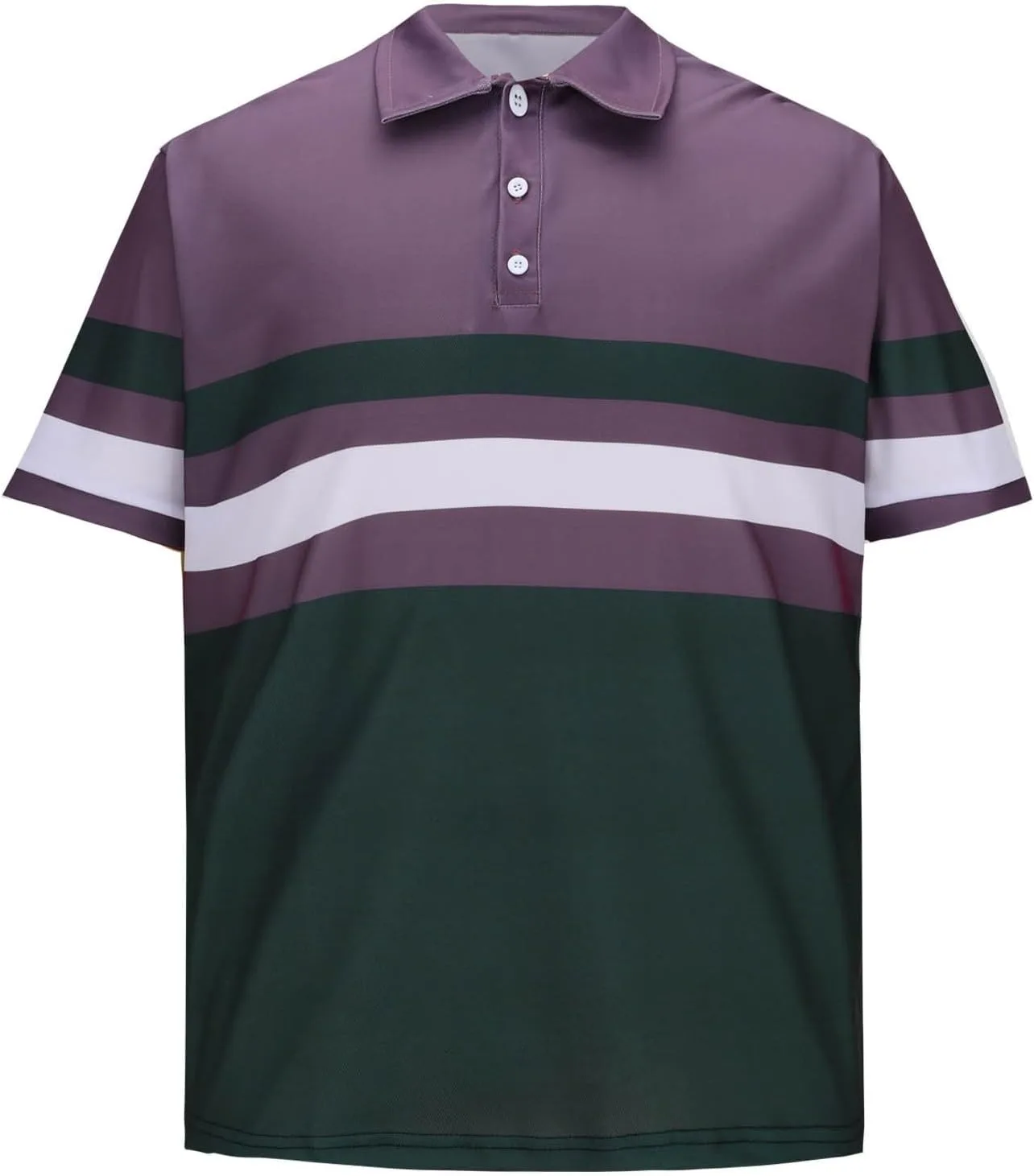 

Мужская повседневная поло с коротким рукавом, классическая полоска, slim fit, контрастные пуговицы QUNPIU