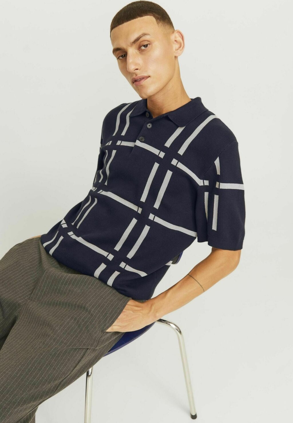 

Рубашка поло ALL OVER PRINT Jack & Jones PREMIUM, темно-синий
