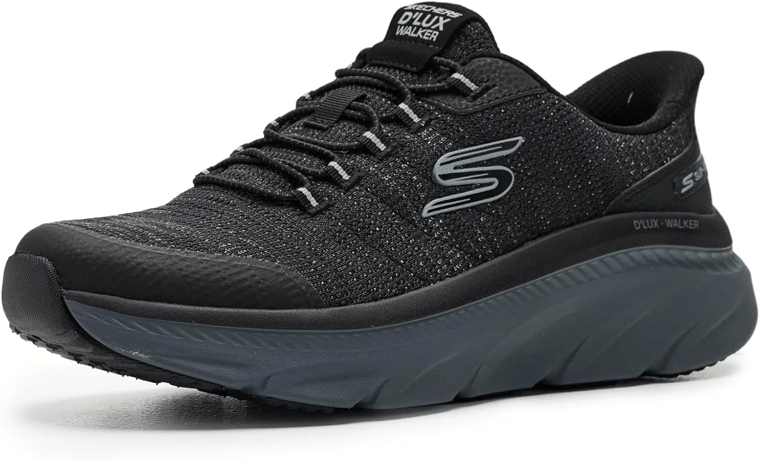 Мужские кроссовки Skechers D'lux Walker 3.0 Drevven без шнурков, черный