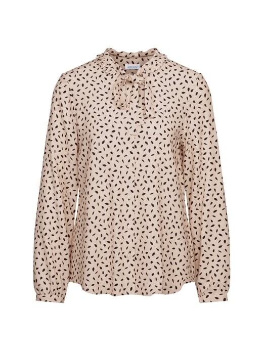 

Блуза с воротником стойкой и принтом Seidensticker, экрю