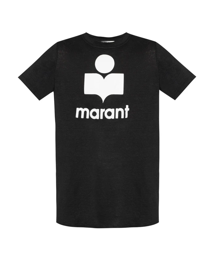 

Футболка с тисненым логотипом Isabel Marant, черный