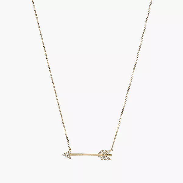 

Ожерелье с подвеской в виде стрелы из стерлингового серебра 18 карат с позолотой Bearfruit Jewelry, gold