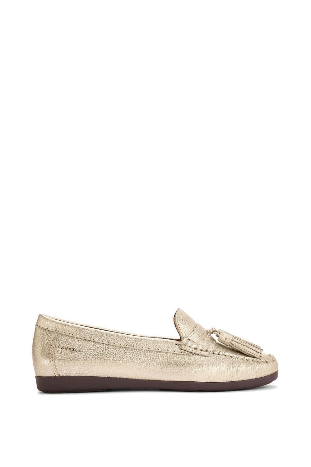 

Кожаные балетки «Тоскана» Carvela, металлик