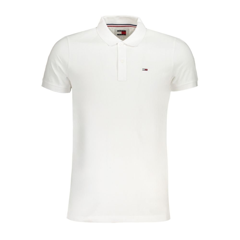 

Белая хлопковая рубашка поло Tommy Hilfiger