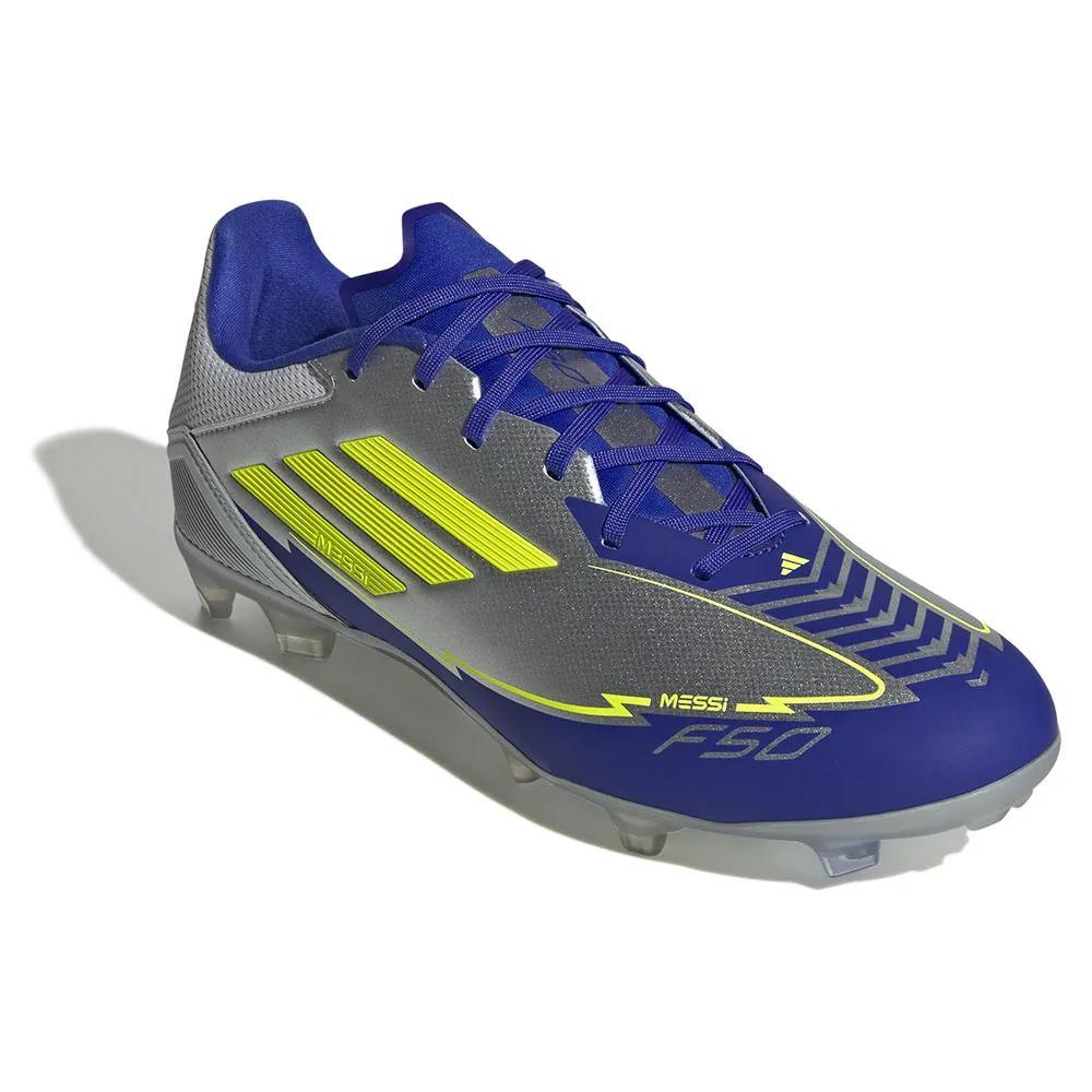 Футбольные бутсы adidas F50 League Messi FG/MG, серебряный — фото 4