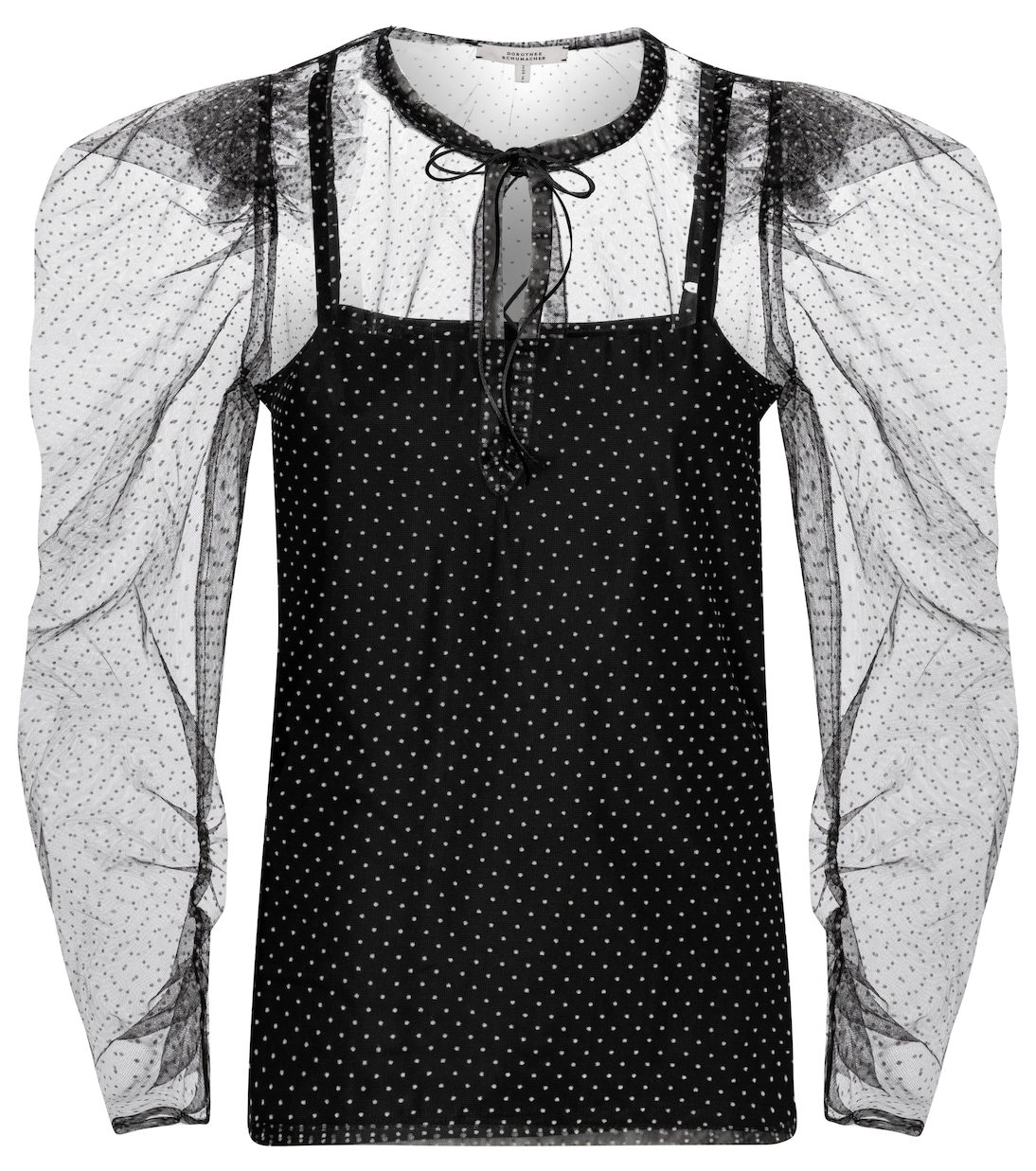 

Игривая прозрачная блузка в горошек Dorothee Schumacher, Grey Dots