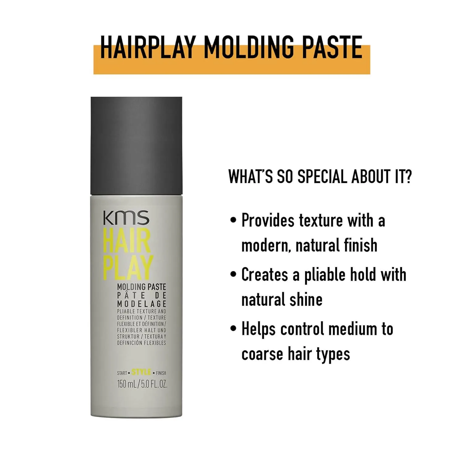 Моющая паста KMS HAIRPLAY, 140 г. 148 мл (1 шт.) — фото 3