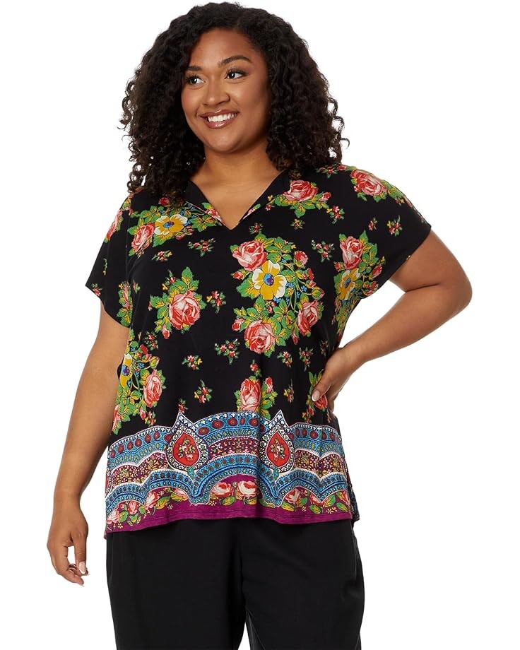 

Футболка Johnny Was The Janie Favorite Dolman V-Neck- Spark, разноцветный