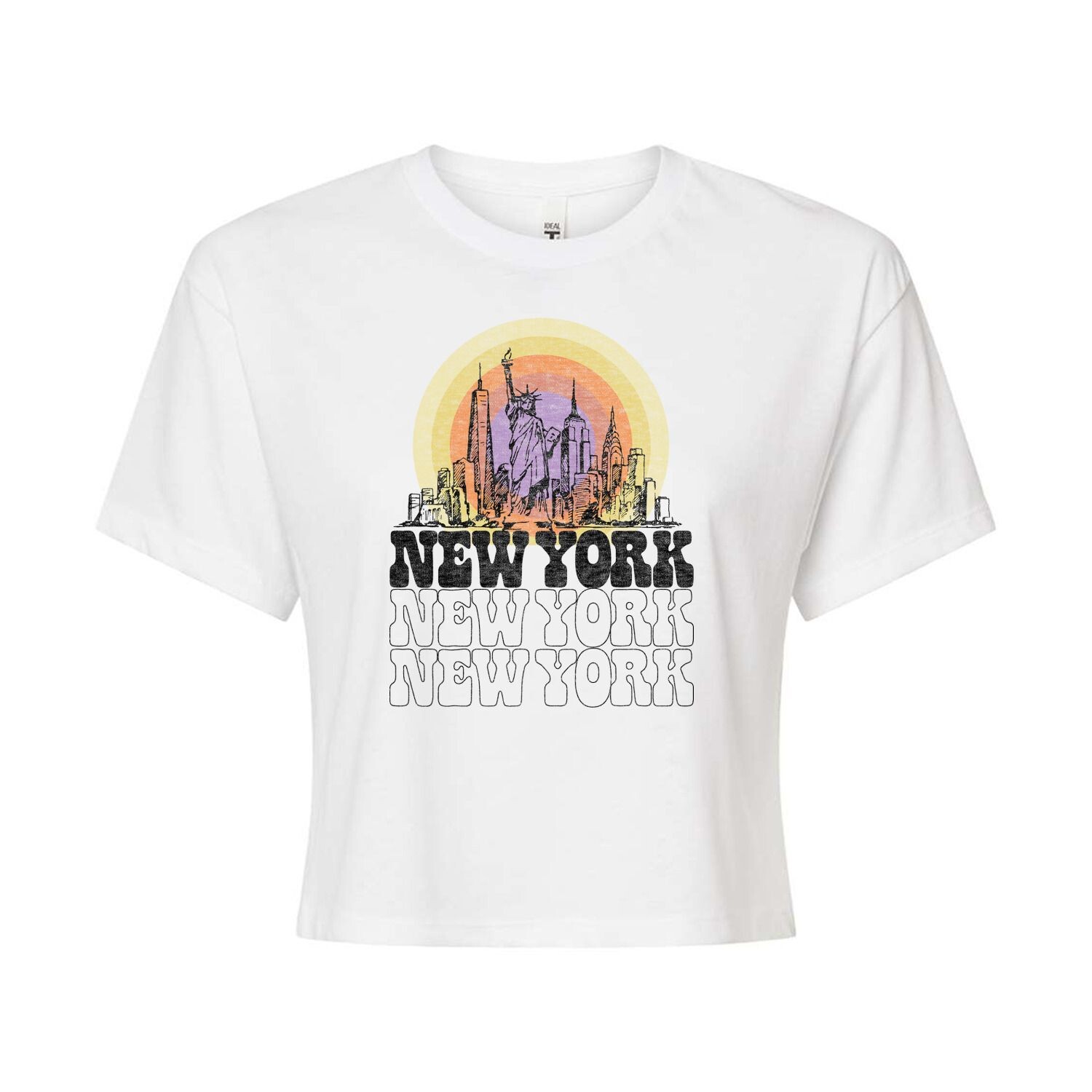 

Укороченная футболка с рисунком New York для юниоров Licensed Character, белый