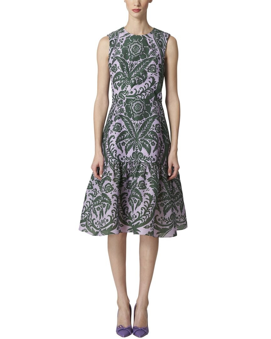 

Короткое шелковое платье Carolina Herrera, фиолетовый