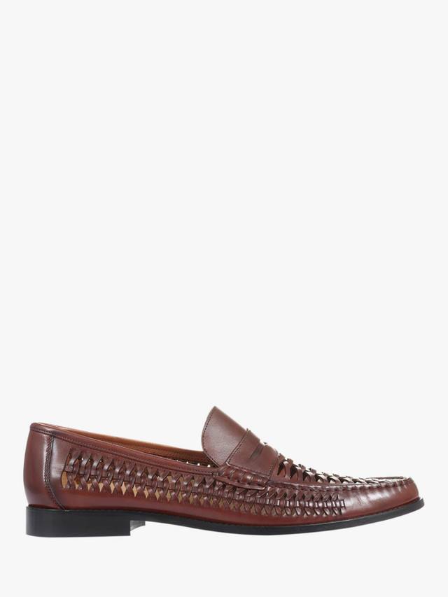 

Riverside плетеные кожаные лоферы Jones Bootmaker, Cognac