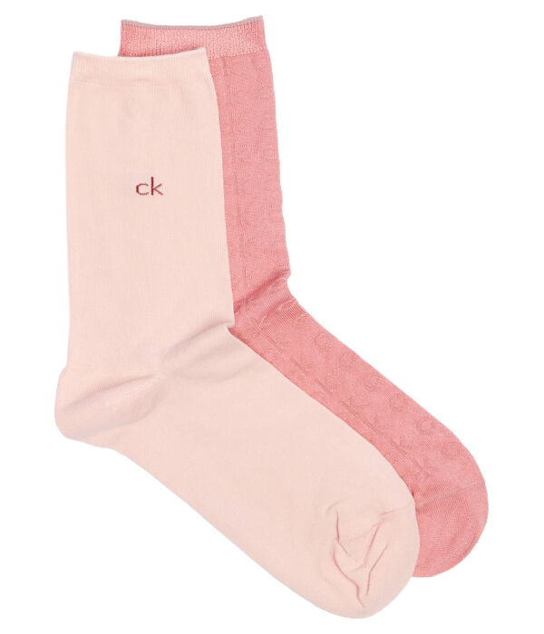 

Носки женские Calvin Klein с монограммой 2 пары, розовый