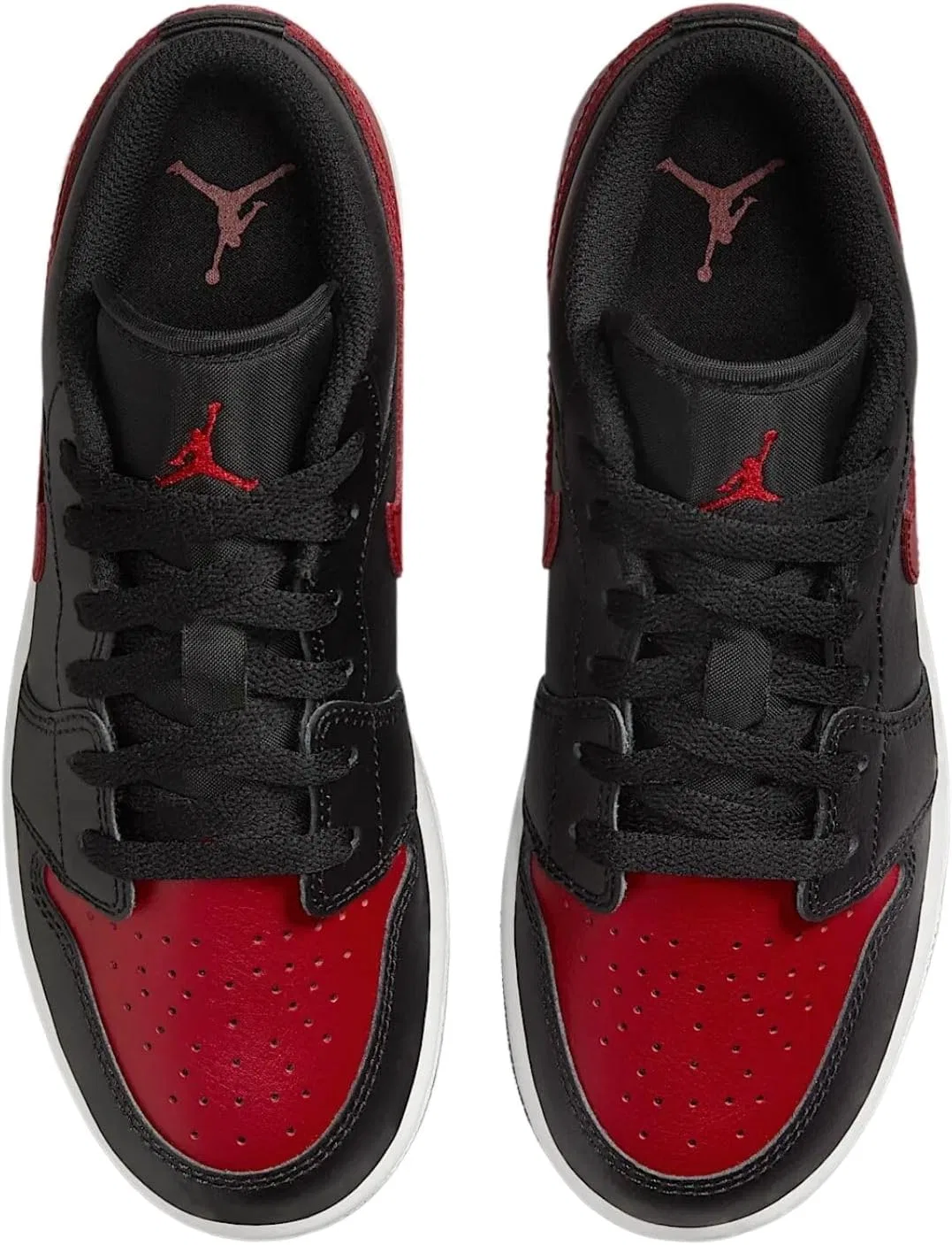 Кроссовки детские Air Jordan 1 Low, Nike, Black/Varsity Red-summit White — фото 3