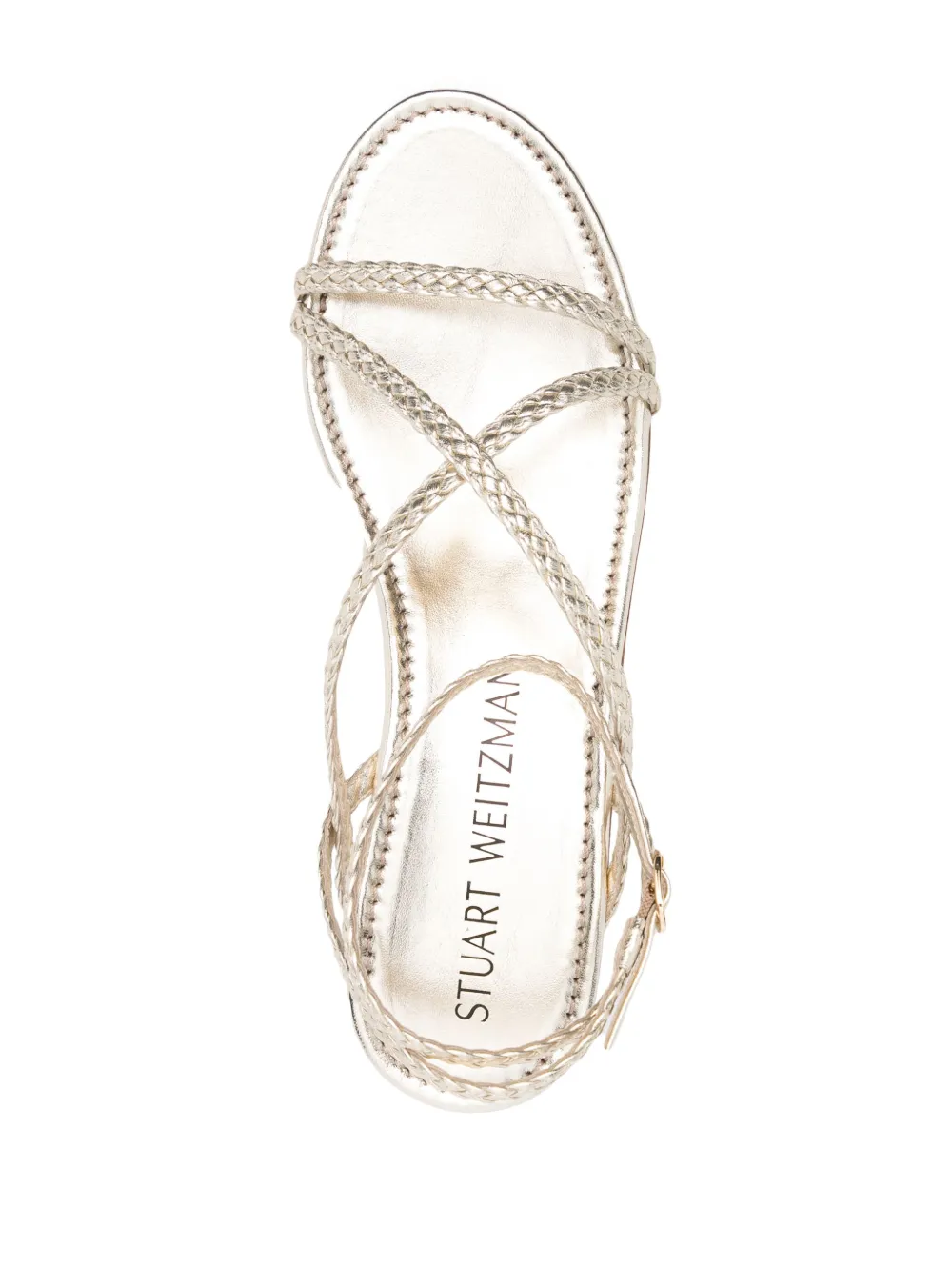 Босоножки Wovette на танкетке Stuart Weitzman, золотой — фото 4