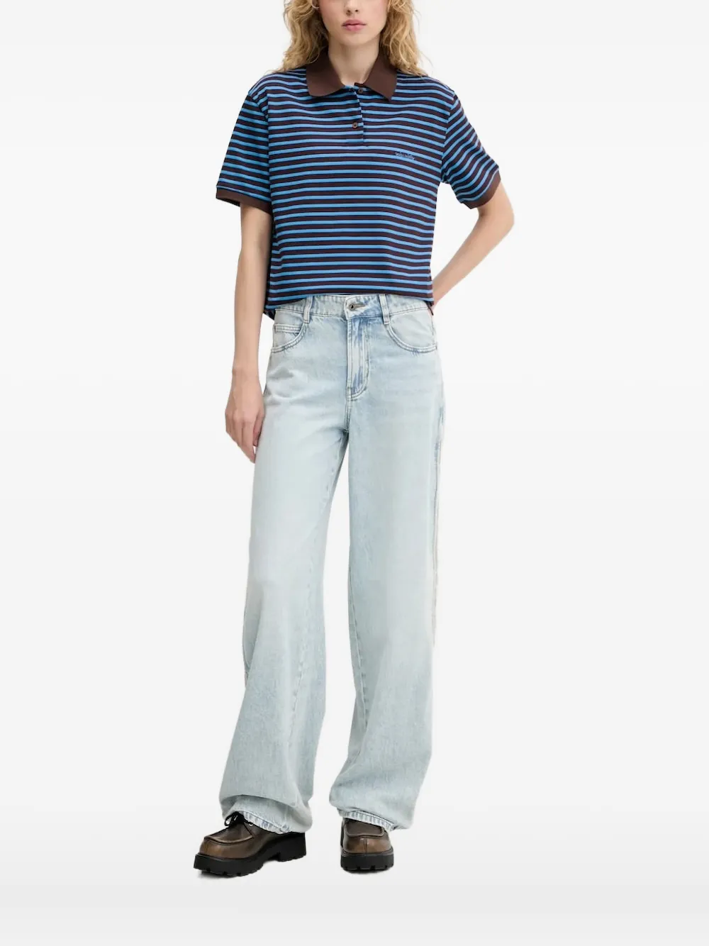 

Рубашка поло в полоску Miss Sixty, синий