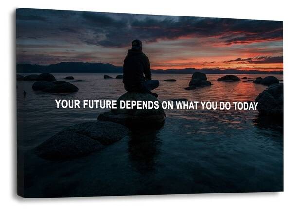 

Картина на холсте Hustling Sharks Your Future, черный