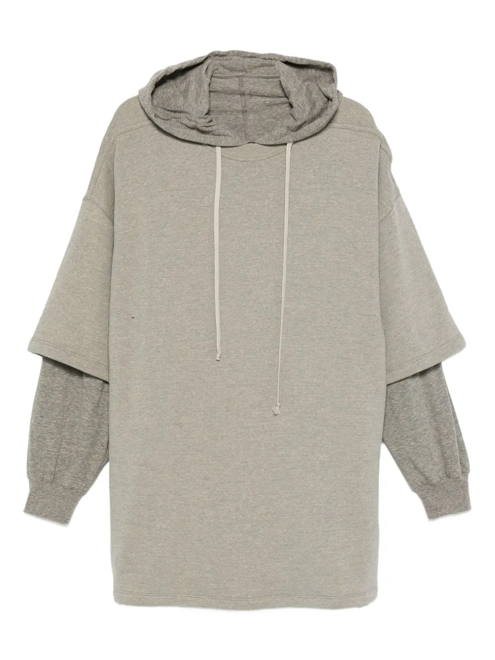 

Двухслойная толстовка с капюшоном Rick Owens DRKSHDW, серый