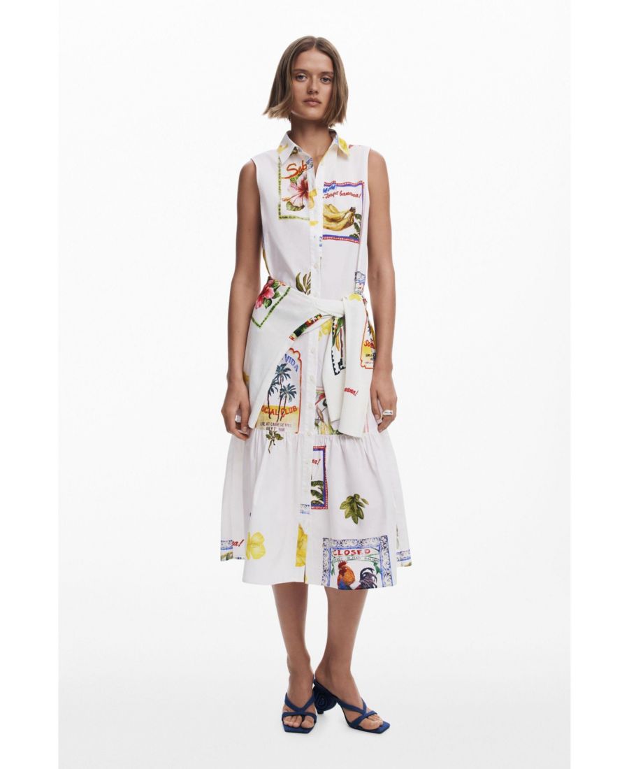 

Открытки с изображением женских платьев-рубашек Desigual, White