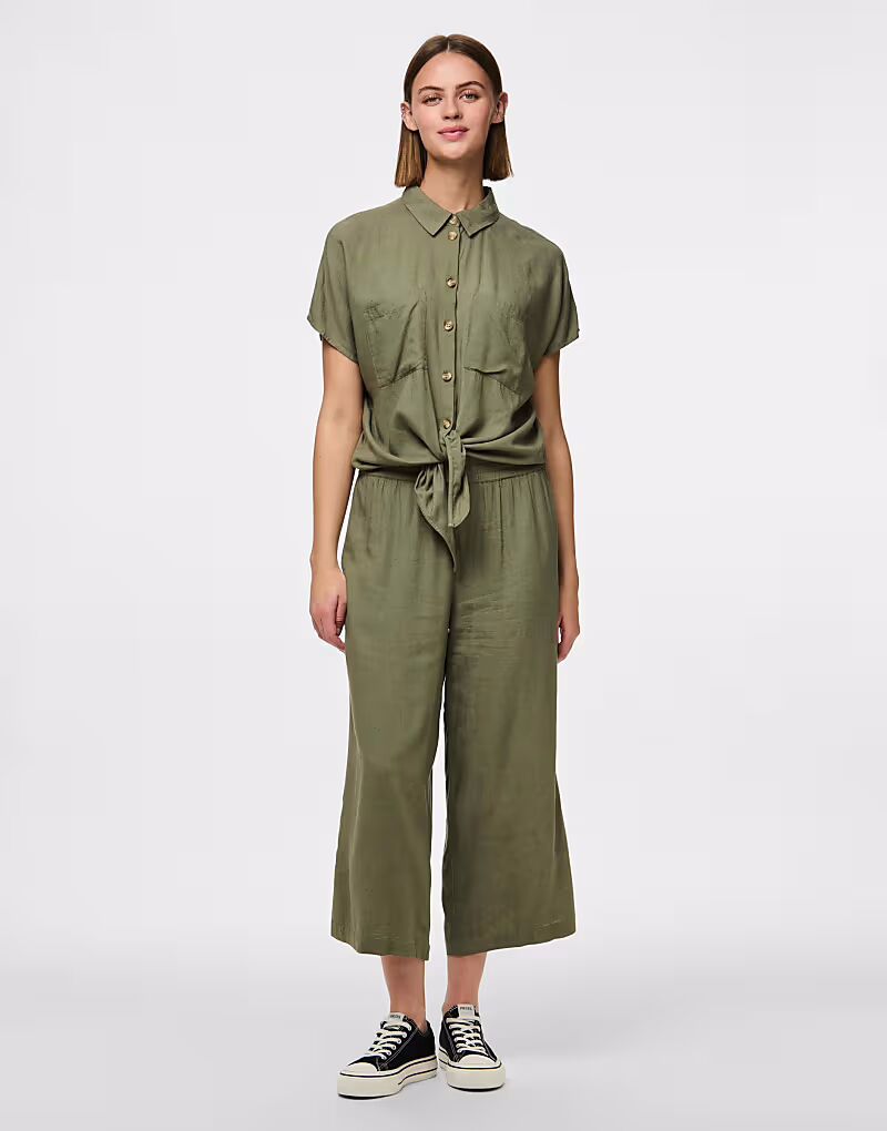 

Брюки-кюлоты Pieces Deep Lichen Green