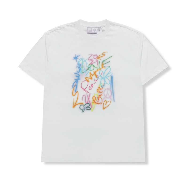 

FILA FUSION Футболка унисекс ярко-белая