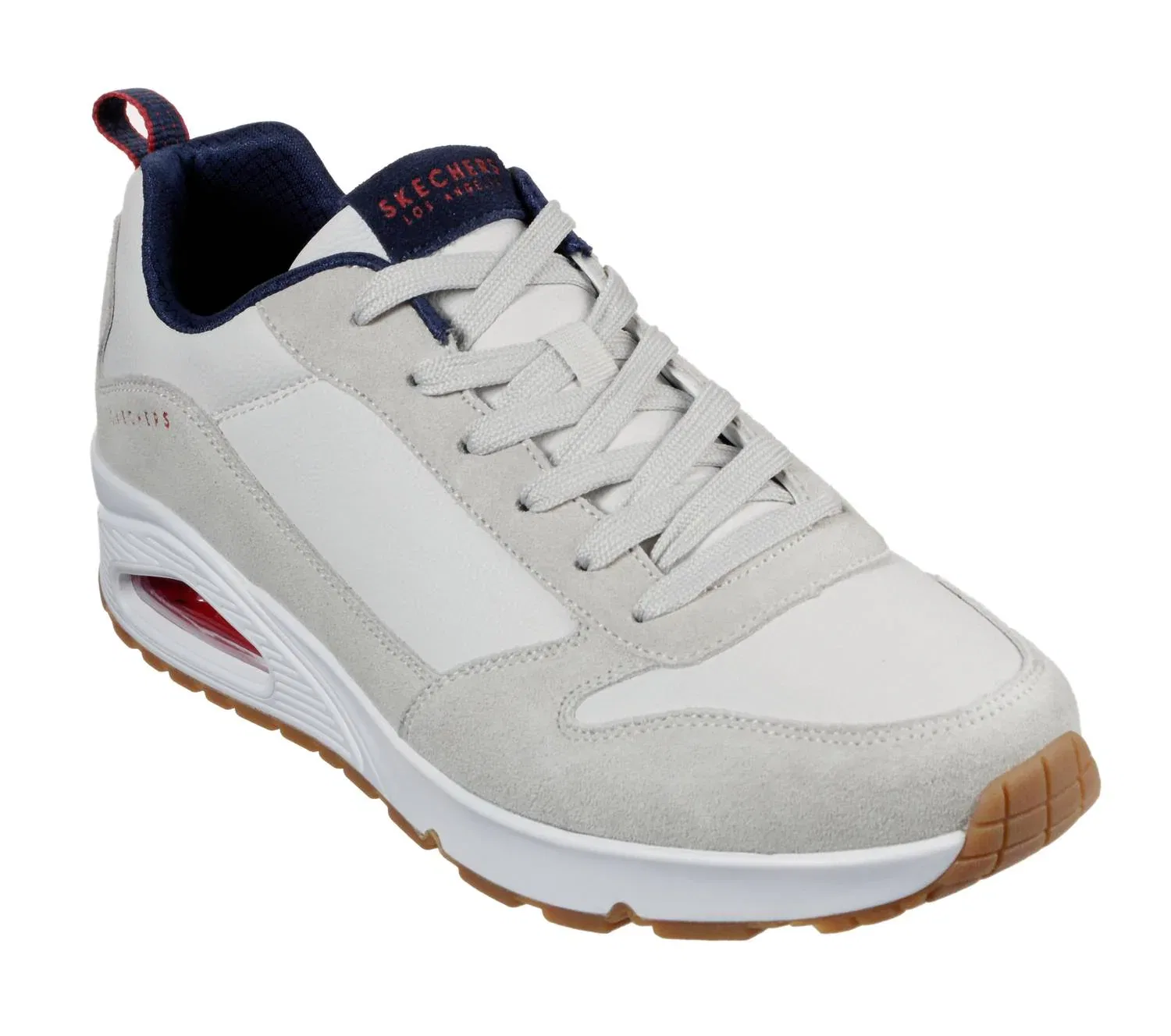 Skechers Мужские классические повседневные кроссовки Stacre белого цвета — фото 4