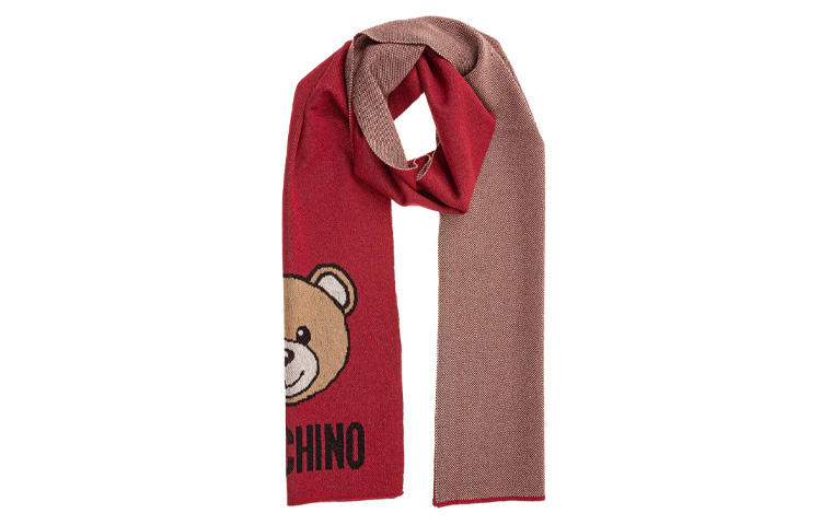 

MOSCHINO Вязаный шарф женский красный, Red