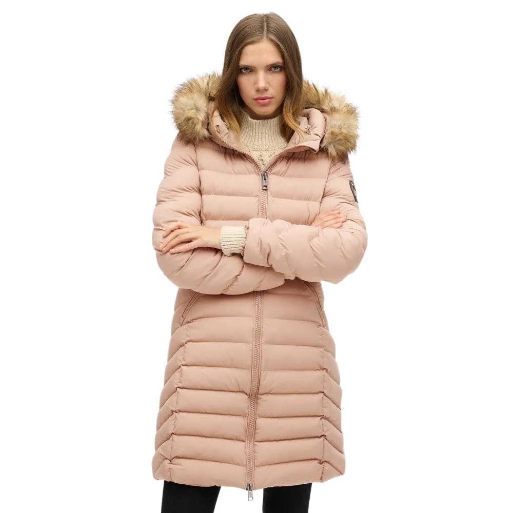 

Куртка Superdry Fuji Faux Fur, бежевый