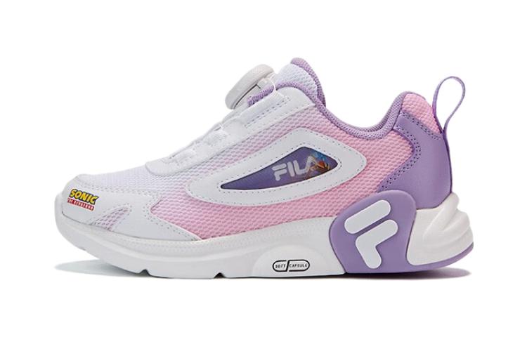 

FILA KIDS Боа противоскользящие износостойкие низкие детские беговые кроссовки white pink для детей 3-7 лет