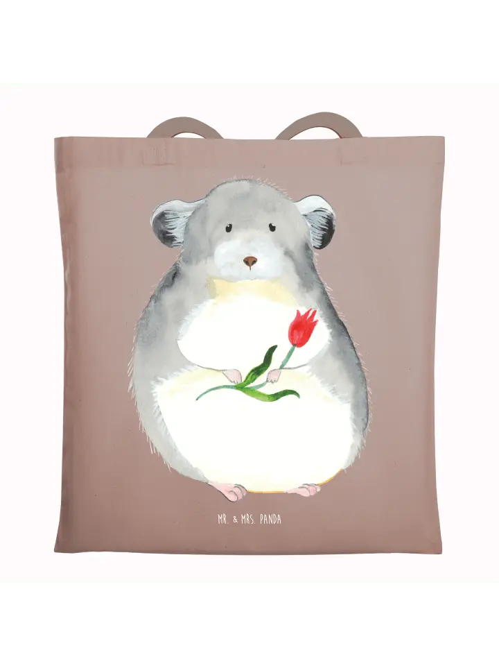 

Сумка для переноски Mr & Mrs Panda Chinchilla Blume ohne Spruch, пастельно-коричневый