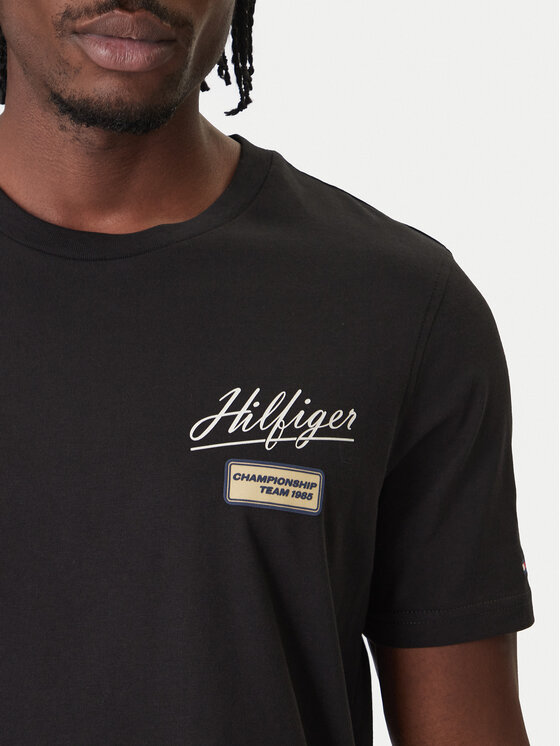 Футболка regular fit Modern Ath Graphic MW0MW41471 Tommy Hilfiger, черный — фото 4