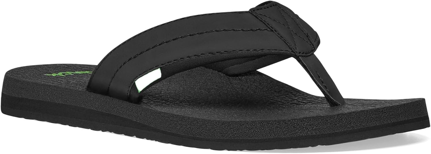 

Sanuk Mens Beer Cozy 2 | Flip Flops for Men | Mens Сандалии | Beach Сандалии | Supportive & Lightweight | Memory Foam Footbed, черный