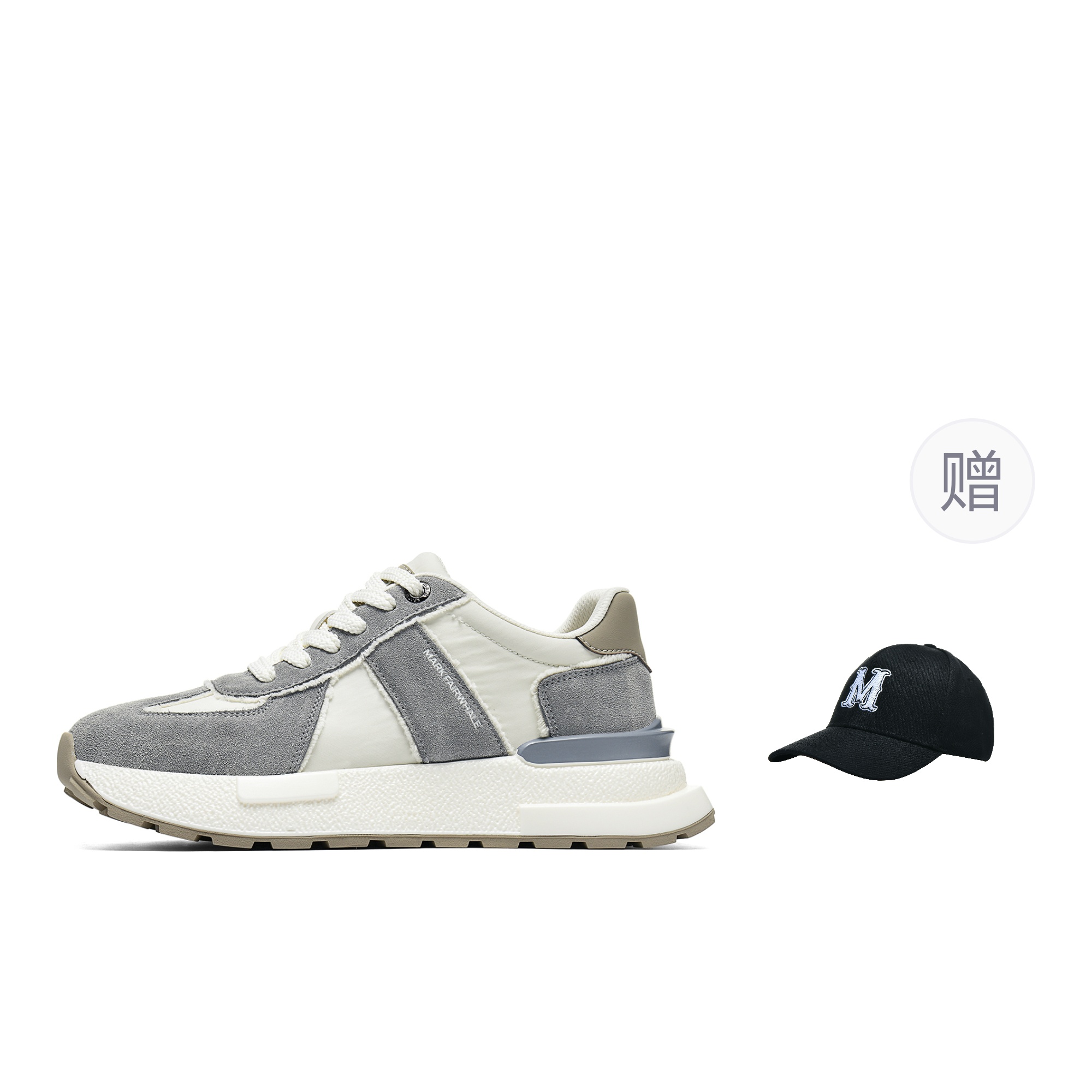 

Амортизация отскок устойчивость к истиранию низкие повседневные кроссовки men's FAIRWHALE, серо-голубой