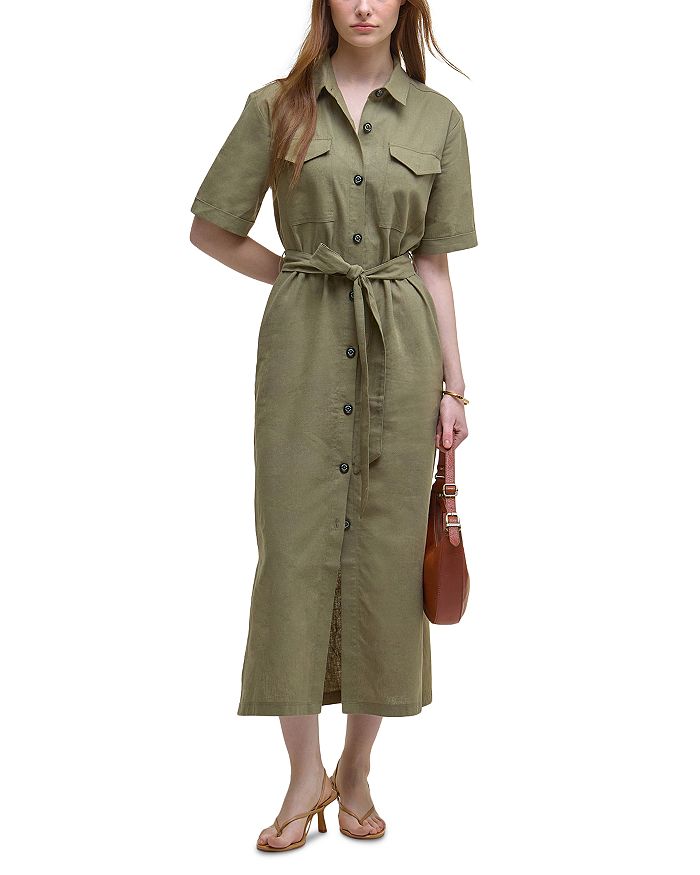 

Николь Макси Платье-рубашка Barbour, зеленый