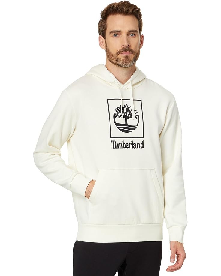 

Худи Timberland Stack Logo Hoodie, цвет Vintage White