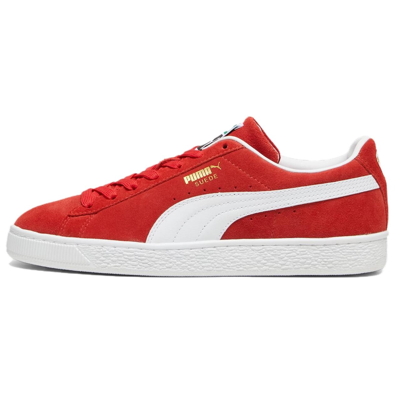 

Кроссовки Puma Suede Skateboarding Shoes Men Low-top Red And White, красный