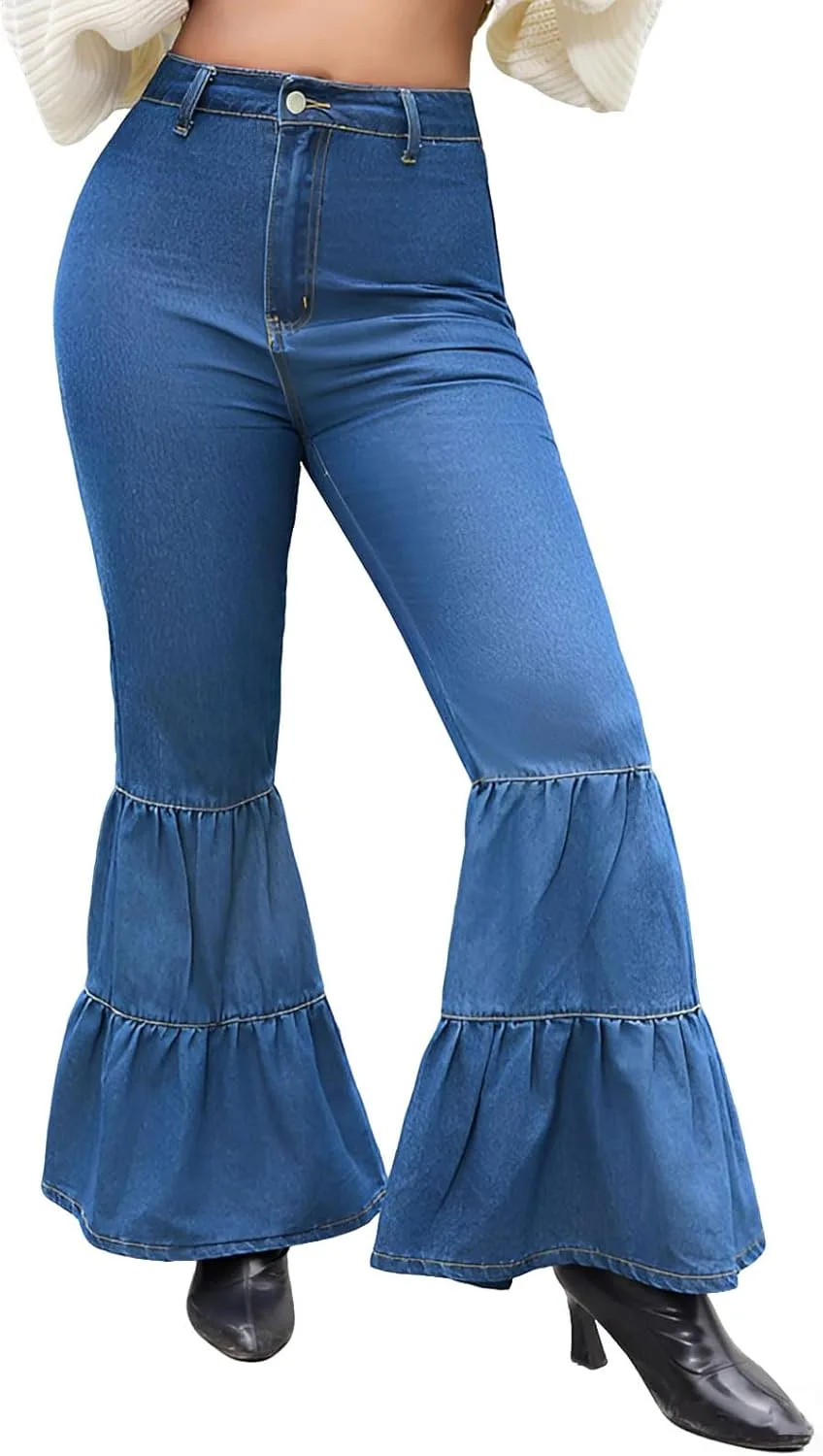 

Женские джинсы Bell Bottom с высокой талией и расклешенным силуэтом utcoco