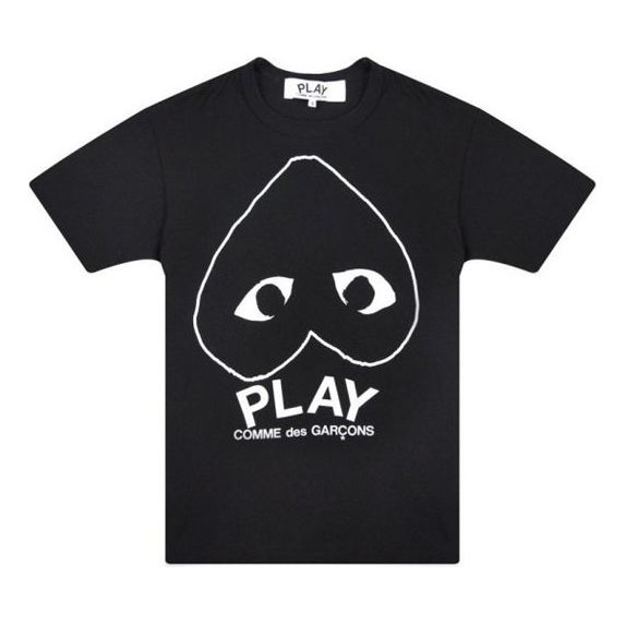 

Футболка inverted big heart t-shirt 'black' Comme Des Garcons Play, черный