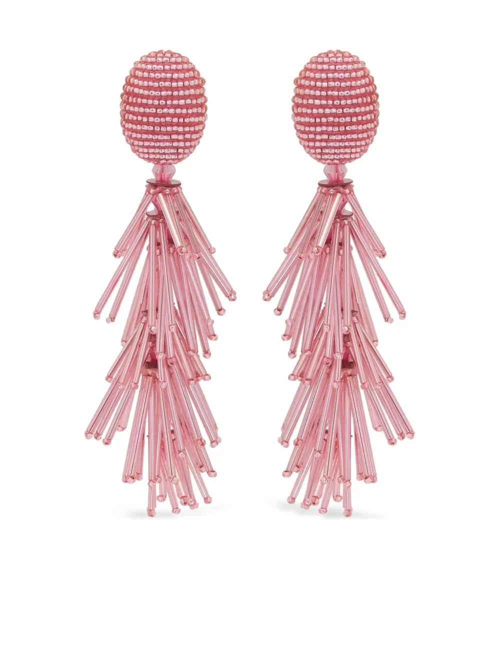 

Серьги-кисточки из бисера Oscar de la Renta, розовый