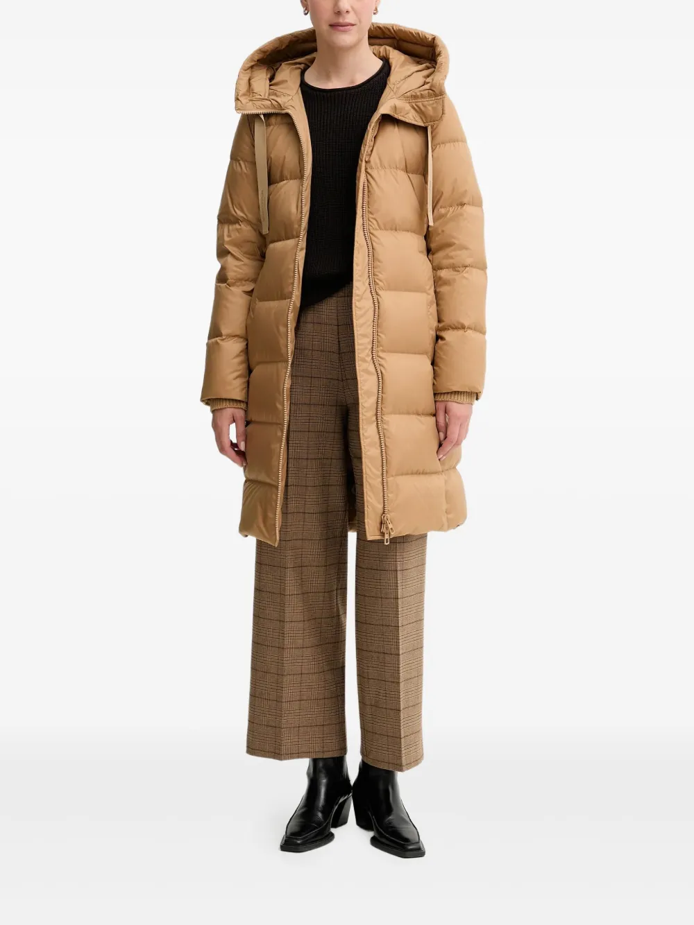 

Стёганое пальто с капюшоном Marc O'Polo, бежевый