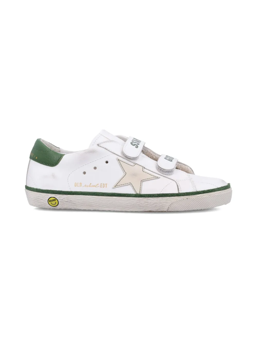 

Кеды на липучках с аппликацией Golden Goose Kids, белый
