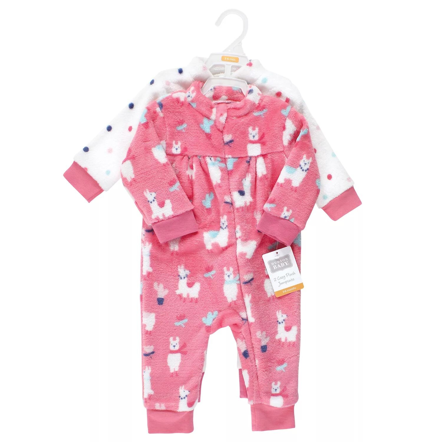 

Комплект комбинезонов Hudson Baby, 2 предмета, розовый/белый
