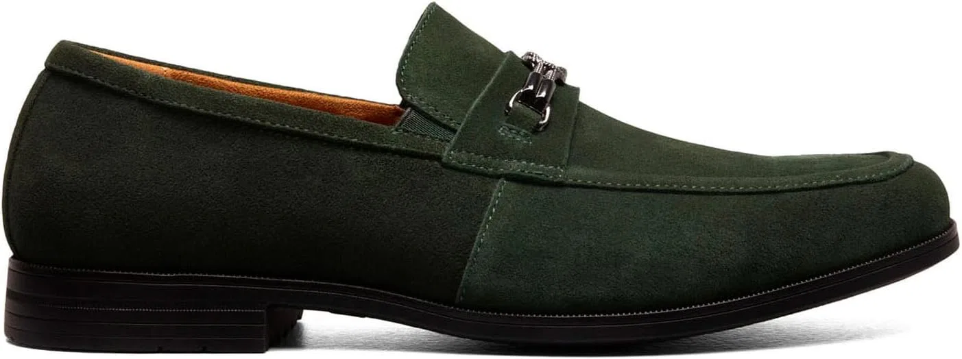 Мужские лоферы Stacy Adams Ravelle Moc Toe Bit Slip On, Green Suede — фото 2